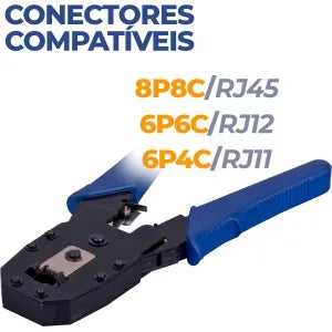 Alicate Para Crimpar Rj11/12/45 Alc01 Fortrek + Decapador