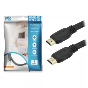 Cabo Hdmi 1m Flat 2.0 Hdr 19 Pinos 4k - Polybag