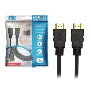 Cabo Hdmi 2.1 - 8k Hdr 19p 5m - Preto