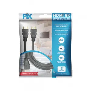 Cabo Hdmi 2.1 - 8k Hdr 19p 5m - Preto
