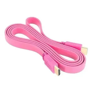 Cabo HDMI Flat 1.4V - 1.8 Metros Rosa