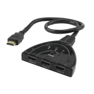 Chave Seletora HDMI 3 Entradas 1 Saida Com Cabo 60cm - Compativel P/ TV 3d
