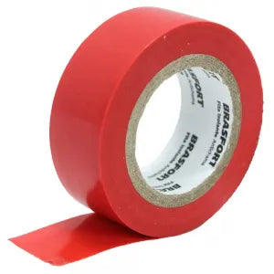 FITA ISOLANTE ANTICHAMA 10M BRASFORT VERMELHO