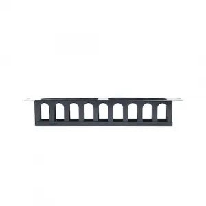 Guia Organizador De Cabos 19" 1u Horizontal Preto Fosco Alta Densidade (Ma)