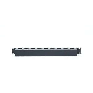 Guia Organizador De Cabos 19" 1u Horizontal Preto Fosco Alta Densidade (Ma)