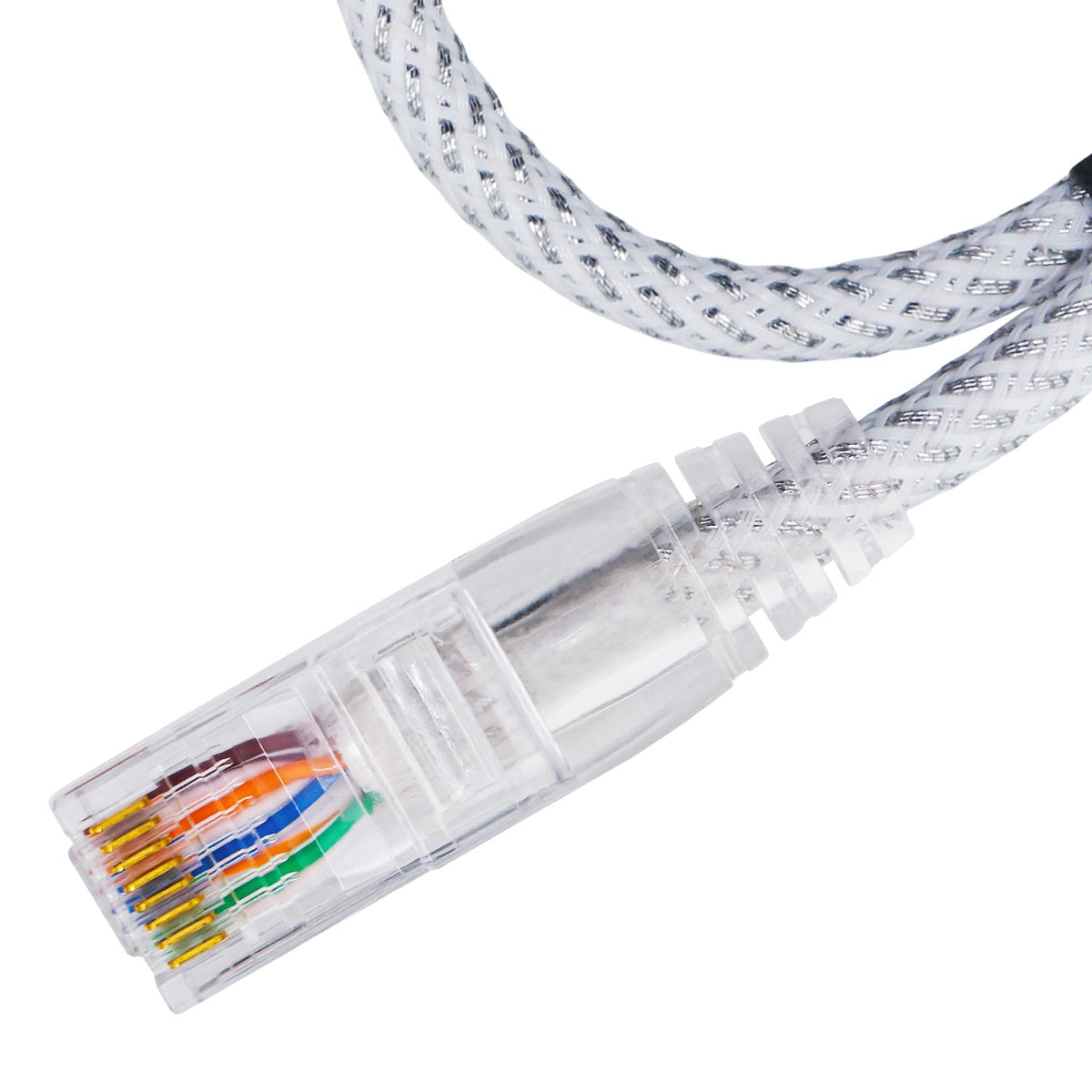 CABO DE REDE GAMER CAT5E 100% COBRE BRANCO/PRATA