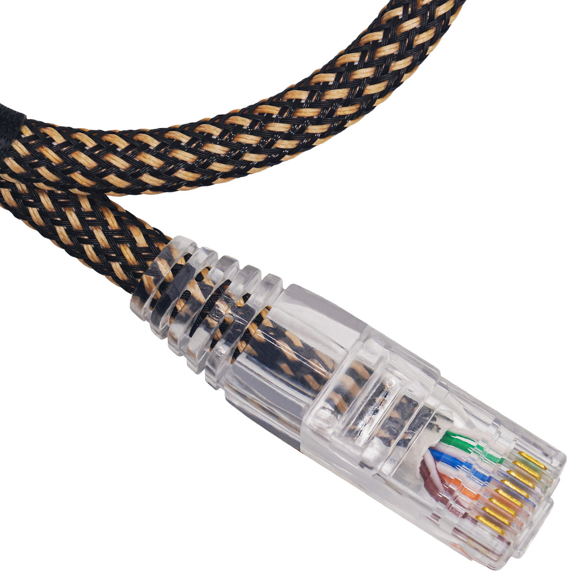 CABO DE REDE GAMER CAT5E 100% COBRE PRETO/BRONZE