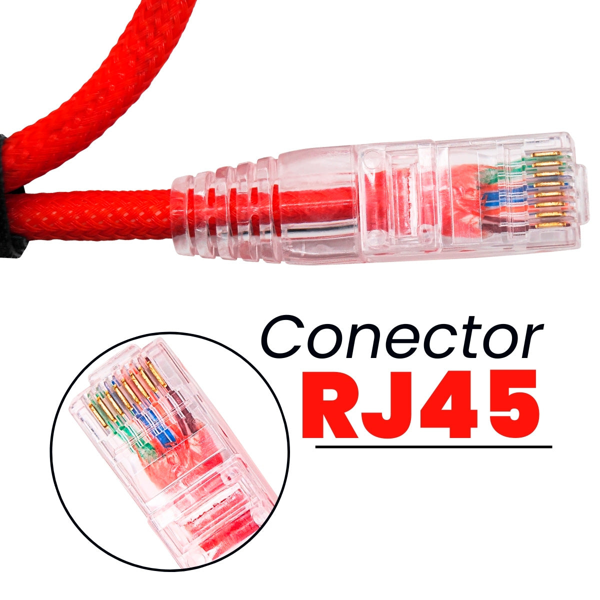 CABO DE REDE GAMER CAT5E 100% COBRE VERMELHO