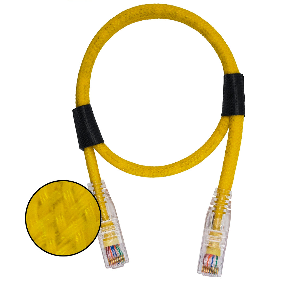 CABO DE REDE GAMER CAT5E 100% COBRE AMARELO NEON