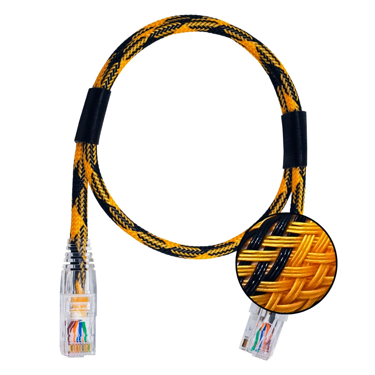 CABO DE REDE GAMER CAT5E 100% COBRE PRETO/AMARELO