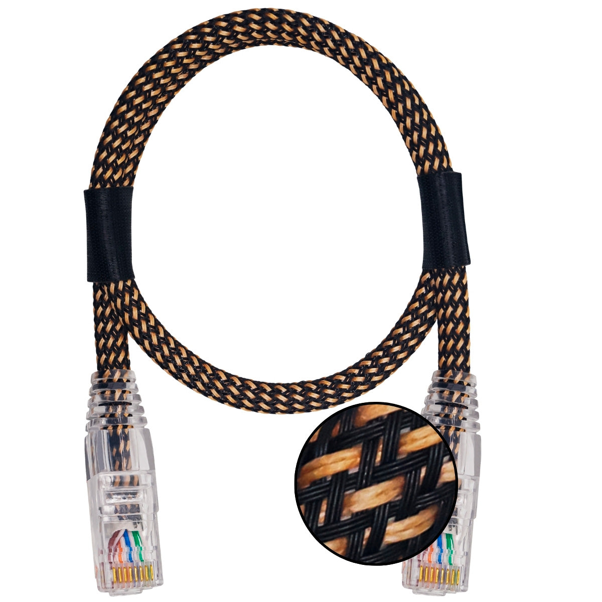 CABO DE REDE GAMER CAT5E 100% COBRE PRETO/BRONZE