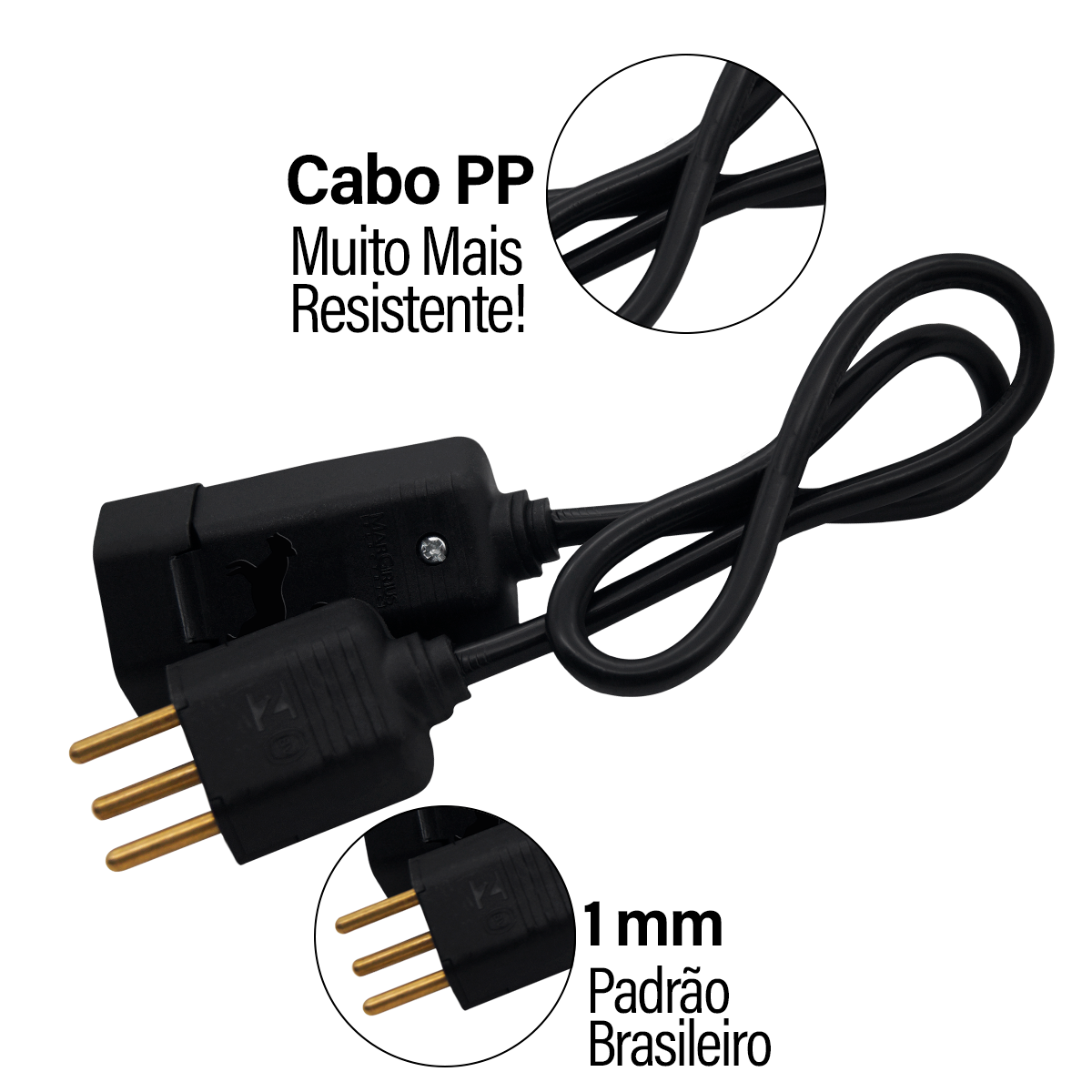 Extensão Elétrica 30 Metros 30 M 10a Cabo Pp 2 X 1,00 Mm Profissional