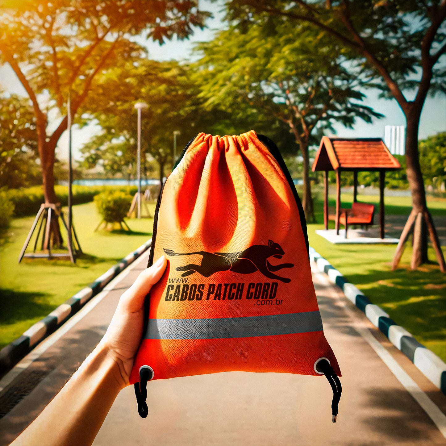 Mochila Sport Oficial CPC Cabos Patch Cord Verde