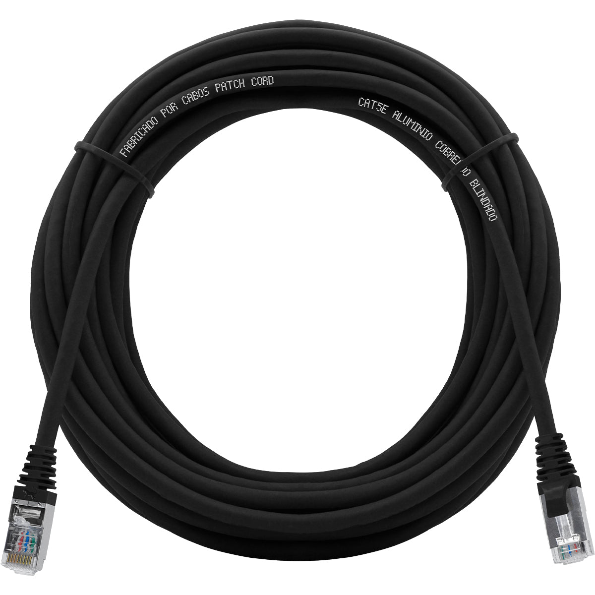 Cabo De Rede 10 Metros Patch Cord Cat5e Ftp Cca Blindado Sem Aterramento