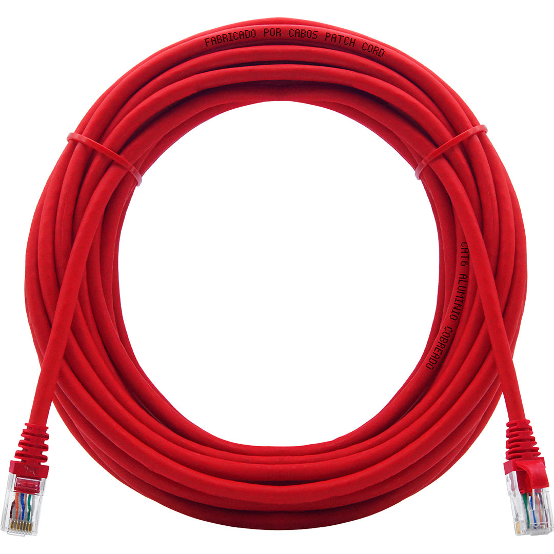 Cabo De Rede 10 Metros Patch Cord Cat6 Utp Cca