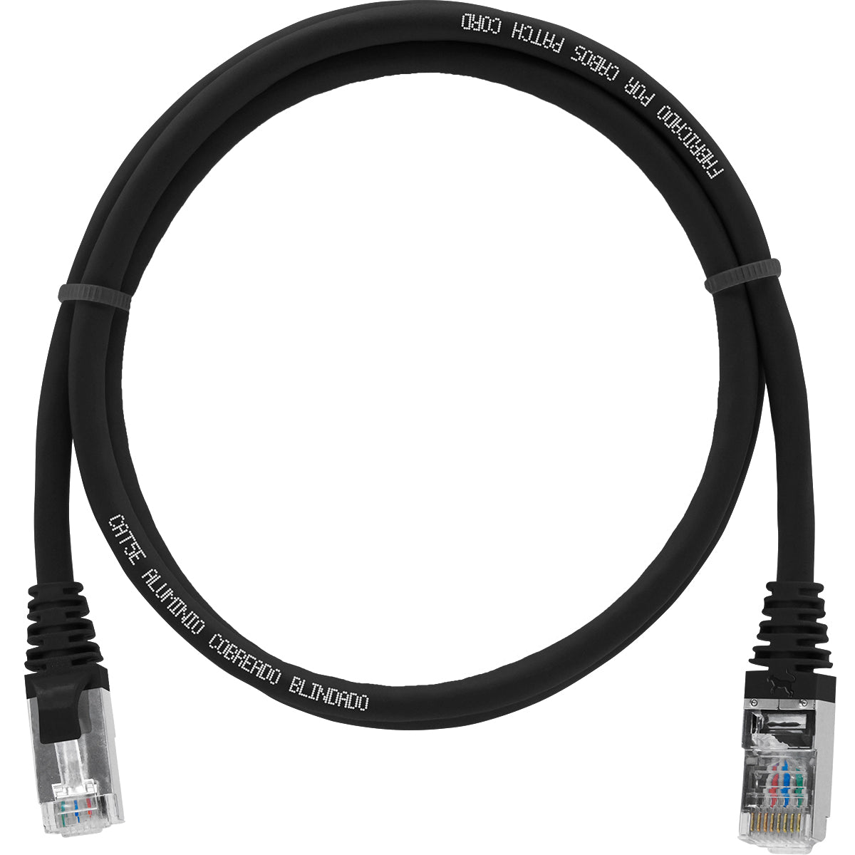 Cabo De Rede 70 Cm Patch Cord Cat5e Ftp Cca Blindado Sem Aterramento