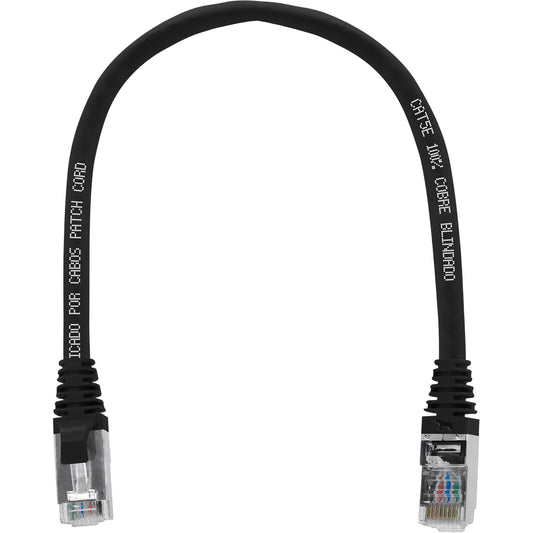 Cabo De Rede 30 Cm Patch Cord Cat5e Ftp 100% Cobre Blindado