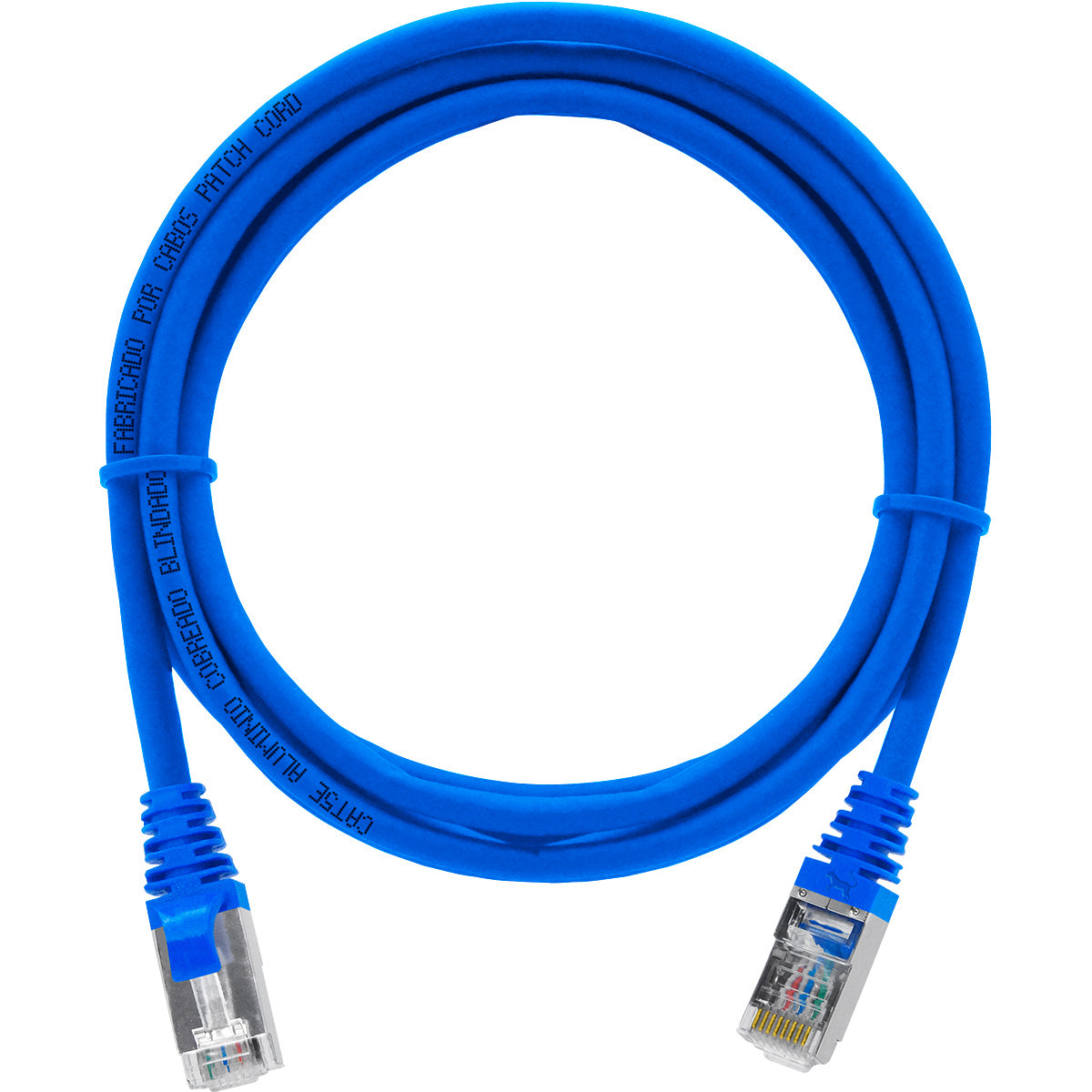 Cabo De Rede 4 Metros Patch Cord Cat5e Ftp Cca Blindado Sem Aterramento