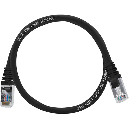 Cabo De Rede 50 Cm Patch Cord Cat5e Ftp 100% Cobre Blindado