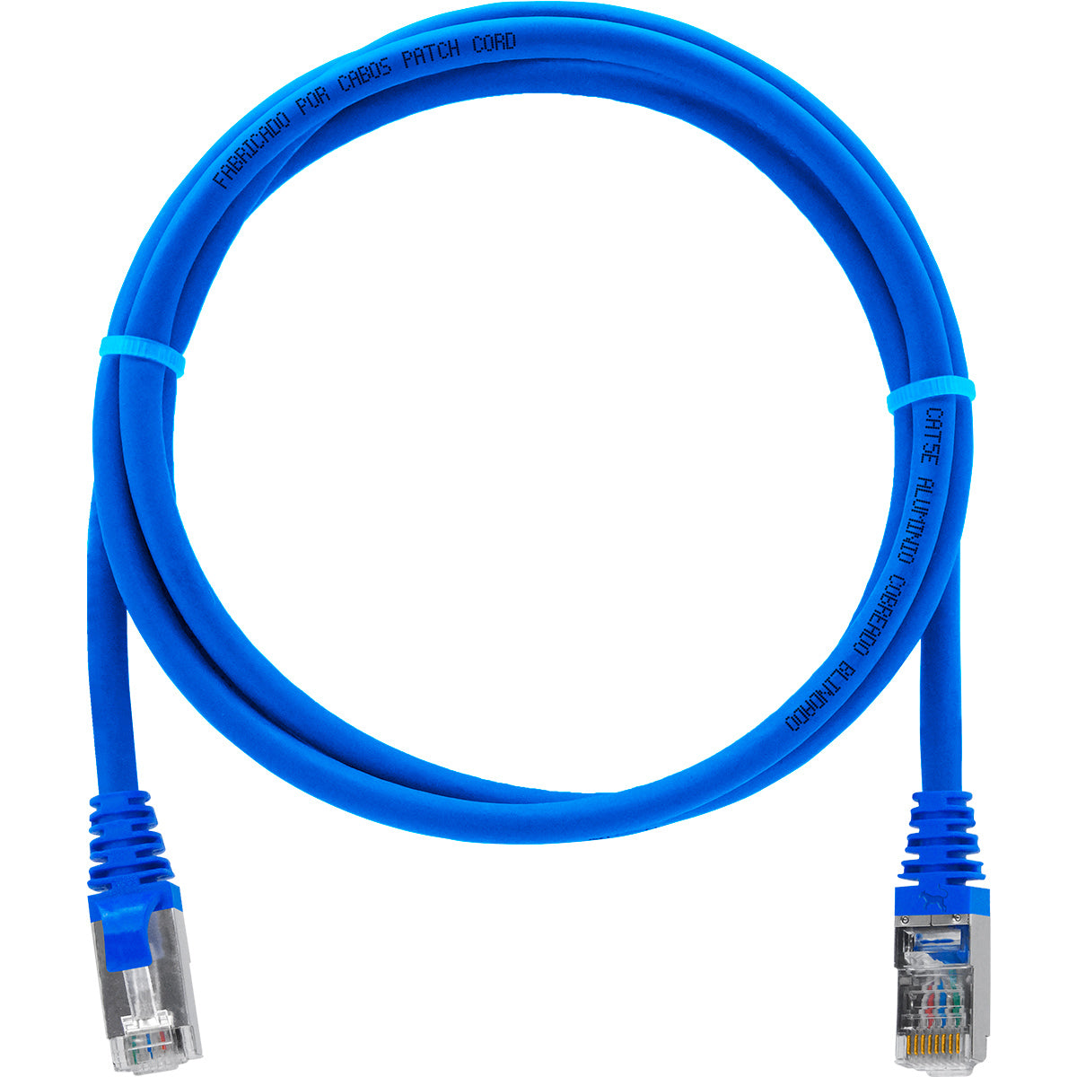 Cabo De Rede 60 Cm Patch Cord Cat5e Ftp Cca Blindado Sem Aterramento