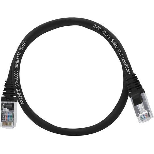 Cabo De Rede 50 Cm Patch Cord Cat5e Ftp Cca Blindado Sem Aterramento