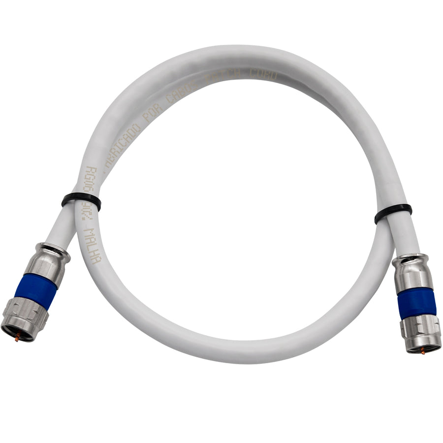 Cabo De Antena 50 Centímetros Coaxial Rg6 90% De Malha Tv Sky Claro Digital