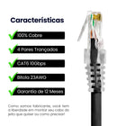 Cabo De Rede 20 Cm  Patch Cord Cat6 Utp 100% Cobre 23Awg CM - Cpc