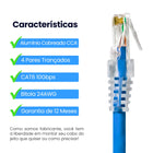 Cabo De Rede 1 Metro Patch Cord Cat6 Utp Cca
