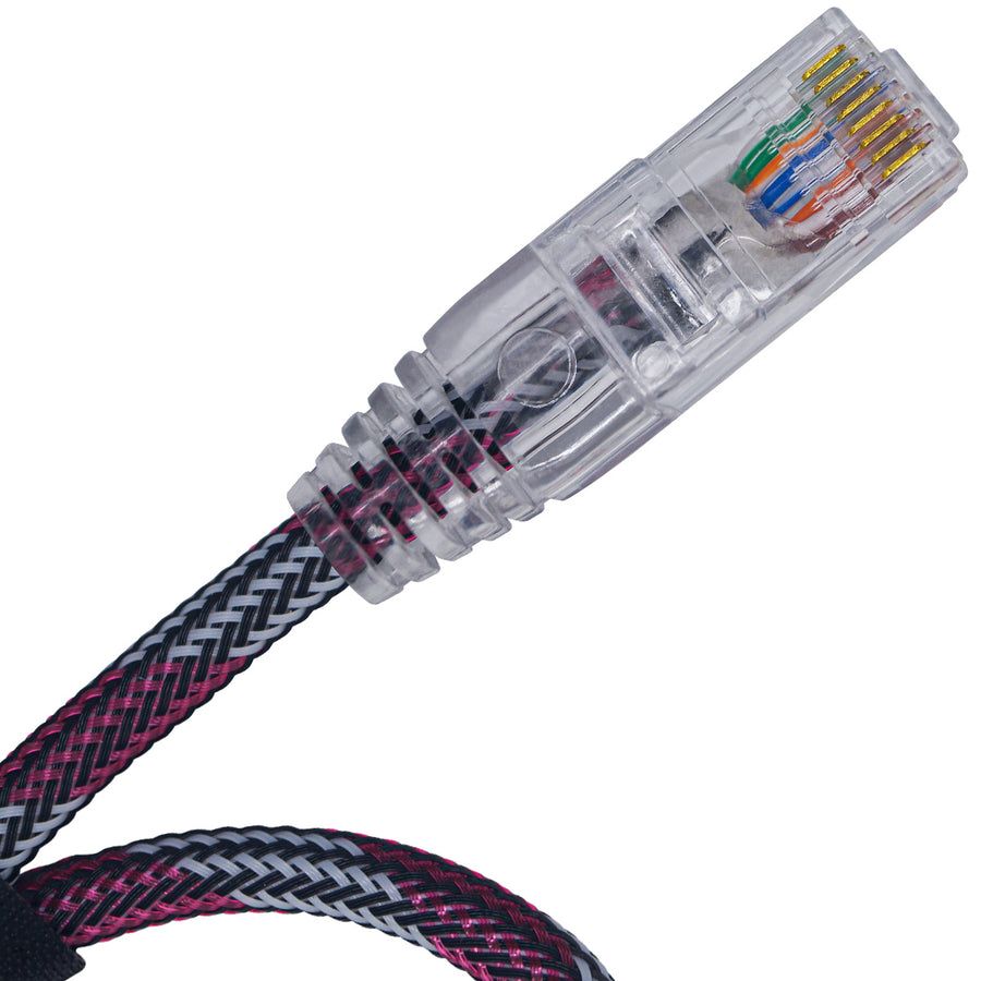 CABO DE REDE GAMER CAT5E 100% COBRE BRANCO/VINHO