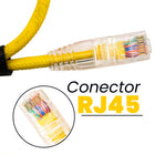 CABO DE REDE GAMER CAT5E 100% COBRE AMARELO NEON