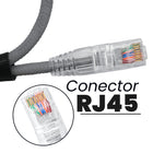 CABO DE REDE GAMER CAT5E 100% COBRE CINZA