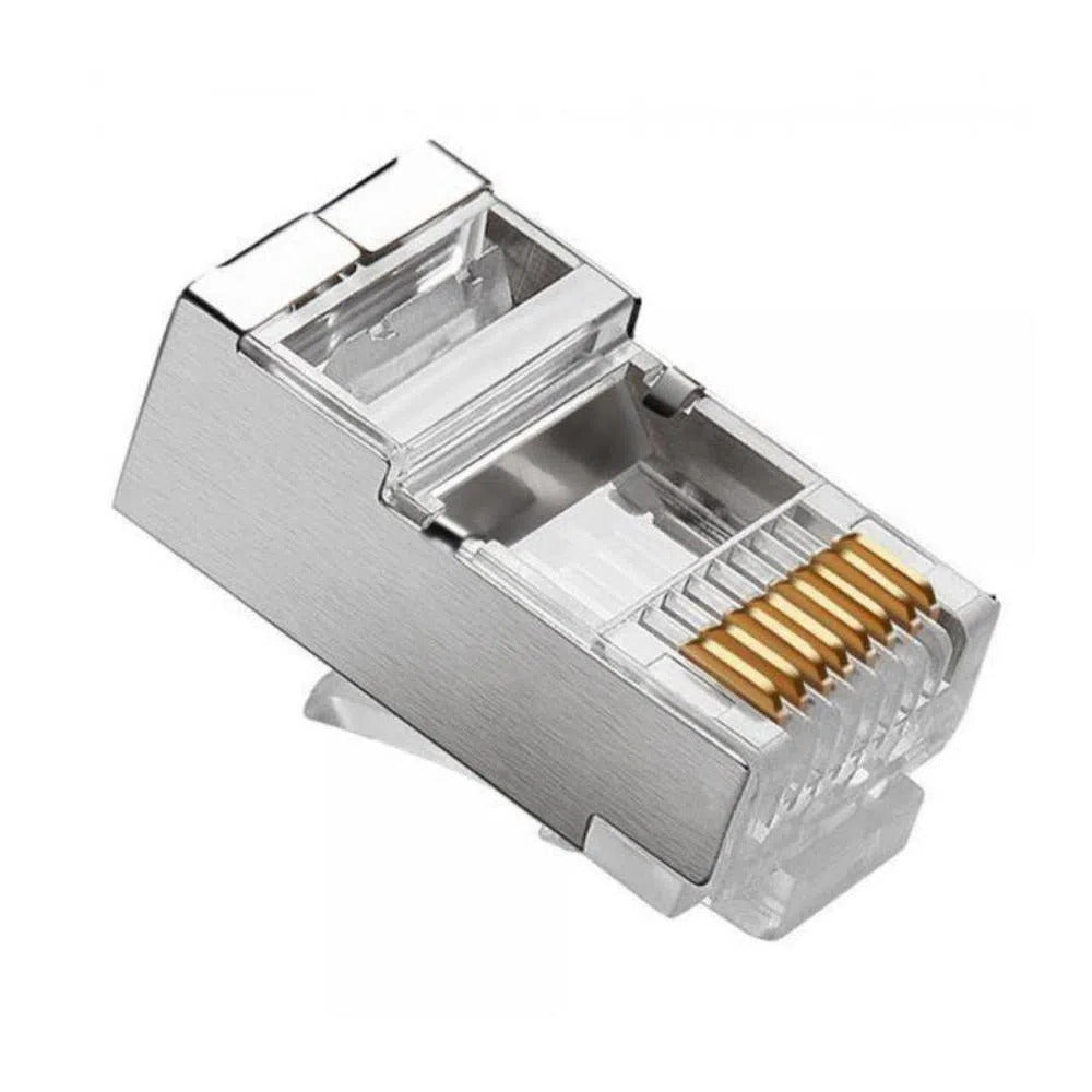 Conector Rj-45 8p8c CAT6 Blindado