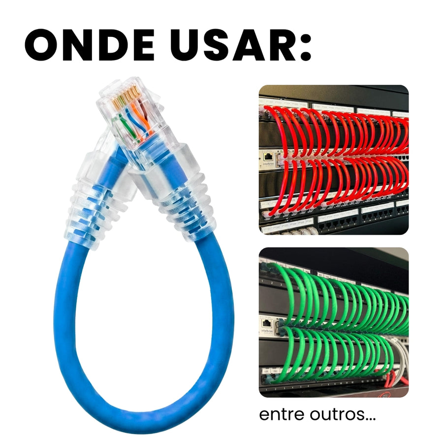 Cabo De Rede 15 Cm Patch Cord Cat5e Utp 100% Cobre
